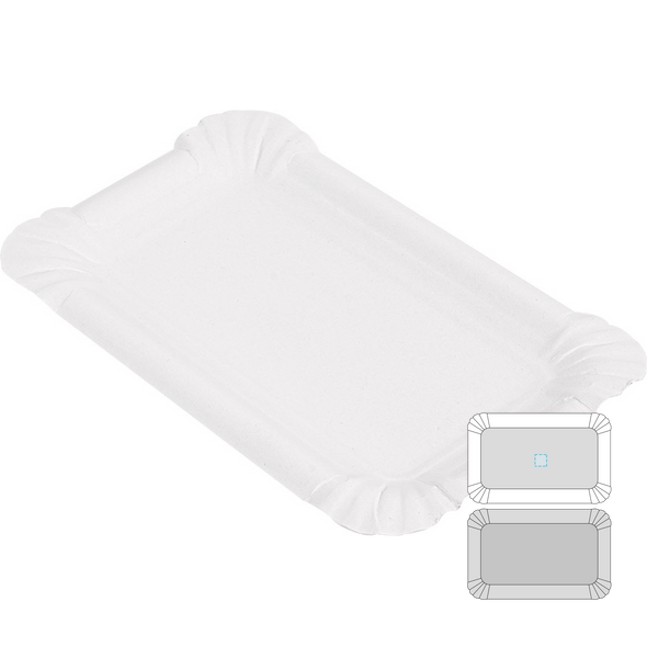 White Pastry Tray Card